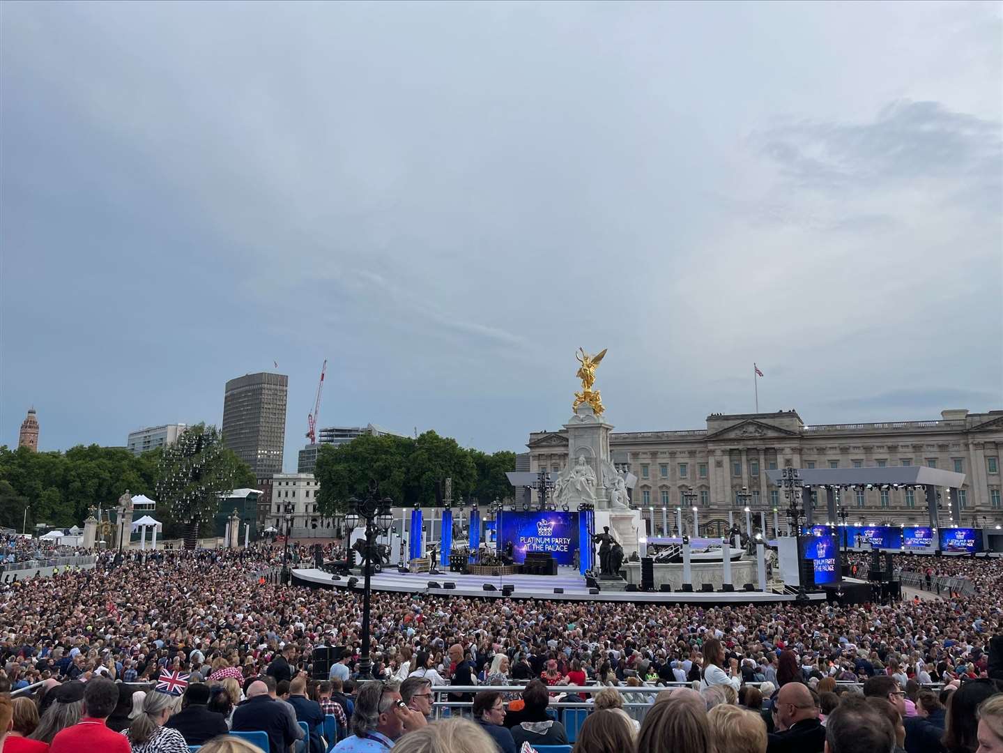 The stages for the Platinum Party at Palace (Laura Parnaby/PA)