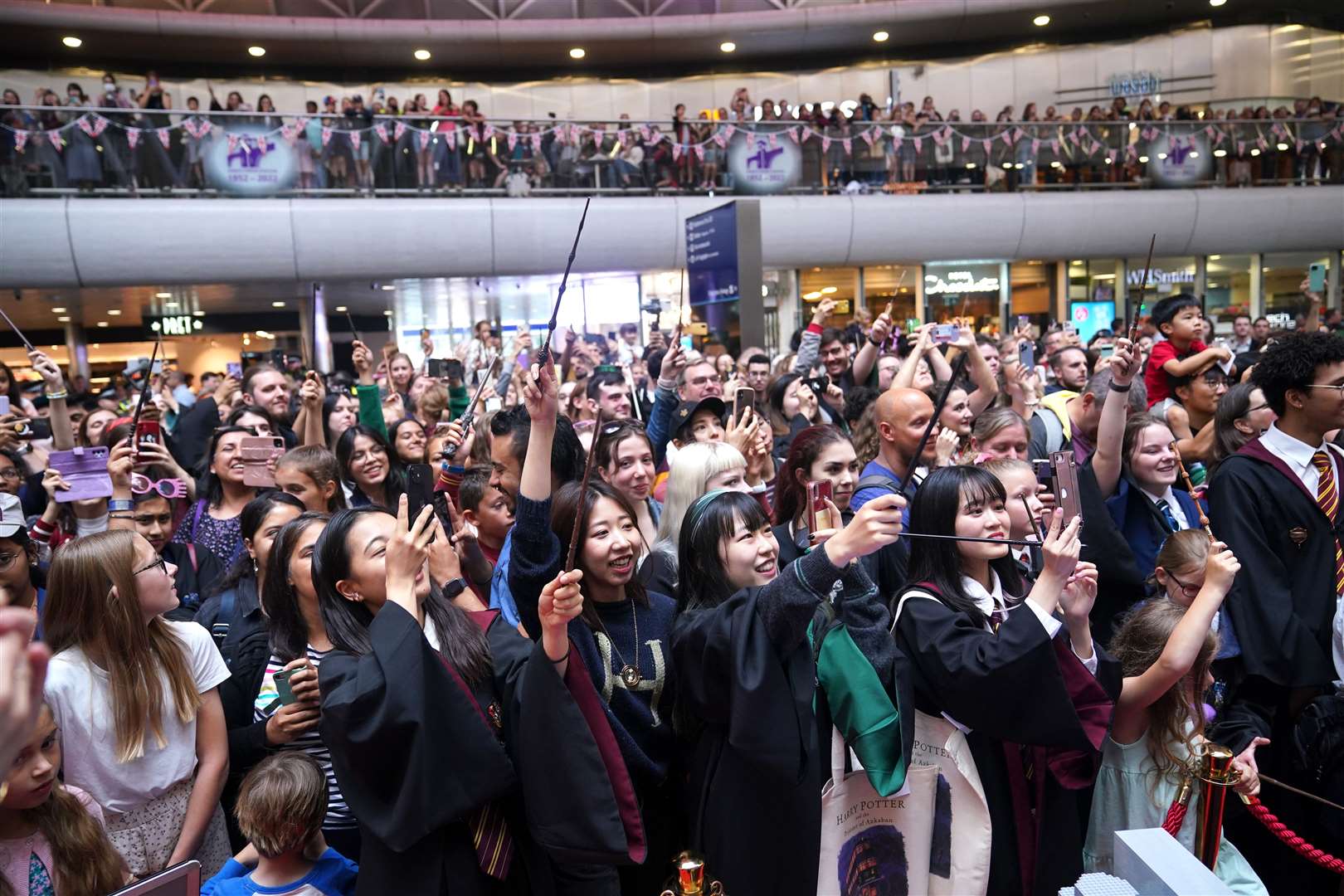 Harry Potter fans at the Back To Hogwarts event at King’s Cross station in London (Yui Mok/PA)