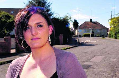 Lindsey Martin who suffered road rage, in Abbey Road, Gravesend.