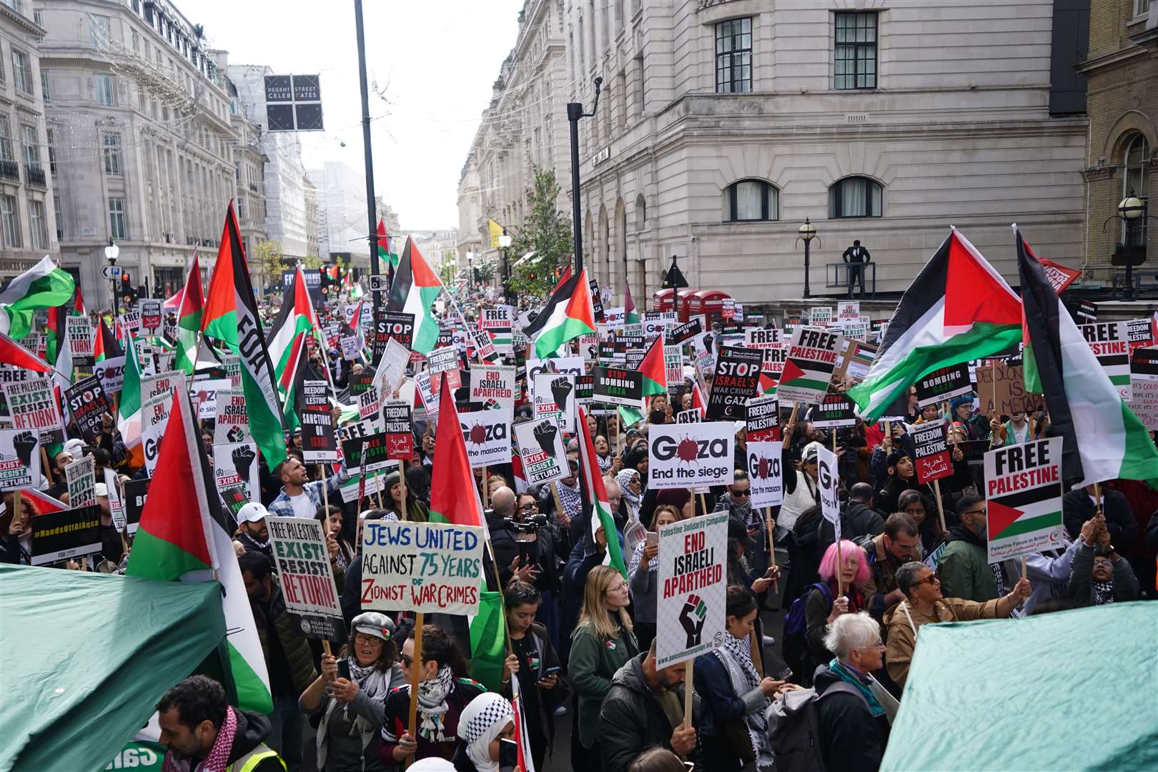 Hundreds gather for London pro-Palestine march as Gaza braces for invasion