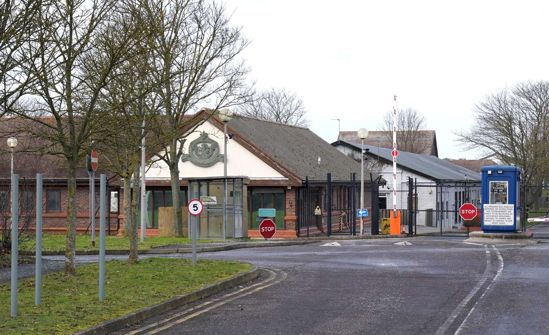 Part of the Ministry of Defence (MoD) site in Manston, Kent, where preparations are being made to use the site as a processing centre for illegal migrants (Gareth Fuller/PA)