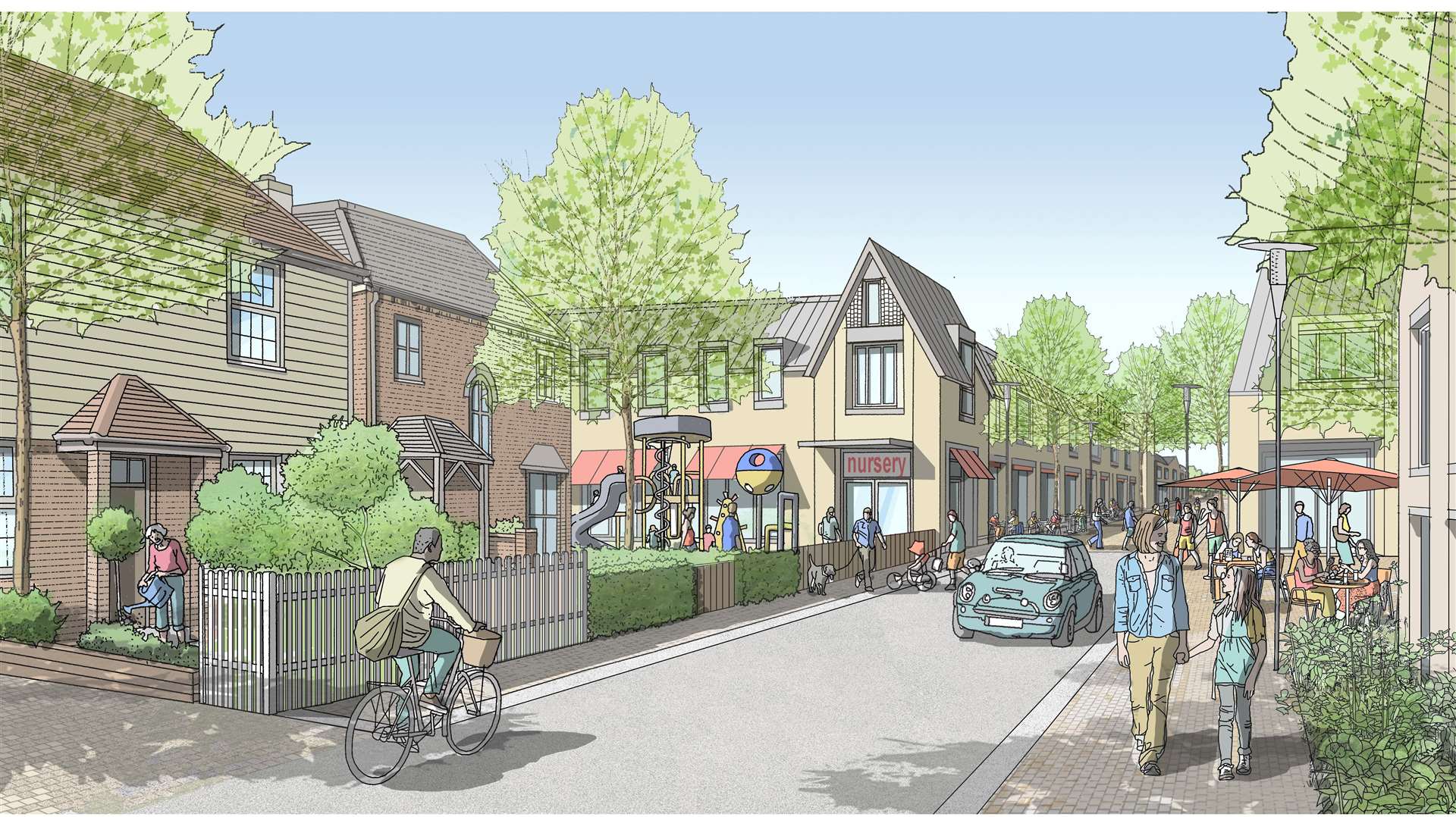 Artist's impressions of how the Otterpool Park development could look. Picture: Folkestone and Hythe District Council