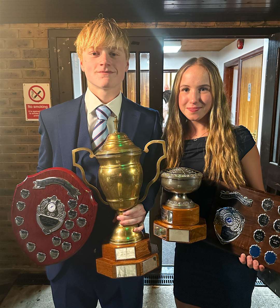 Swale Combined male and female athletes of the year Alfie Walach and Harriet Smith