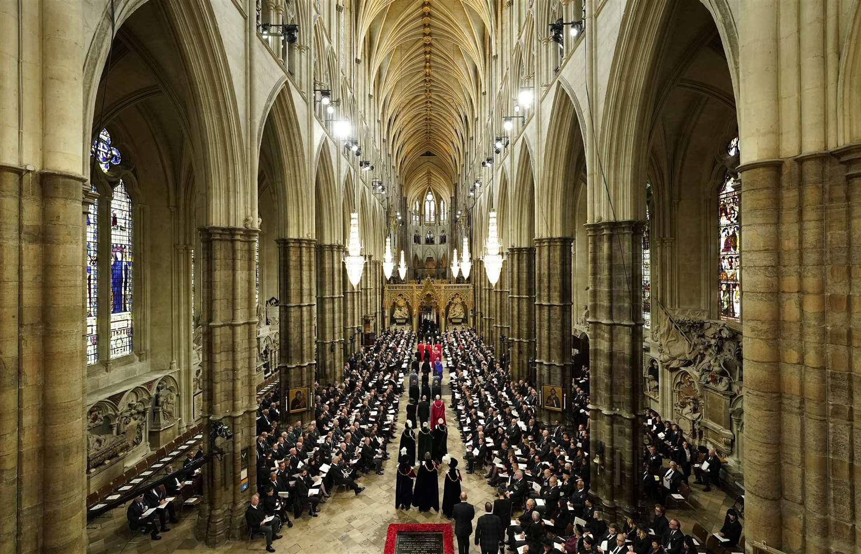 Dignitaries arrive for the state funeral of the Queen (Danny Lawson/PA)