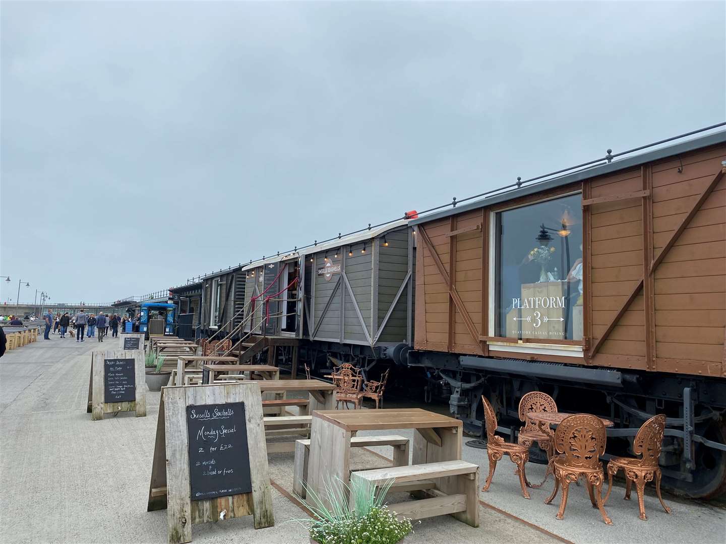 The applicant wants to install more train carriages on Folkestone Harbour Arm