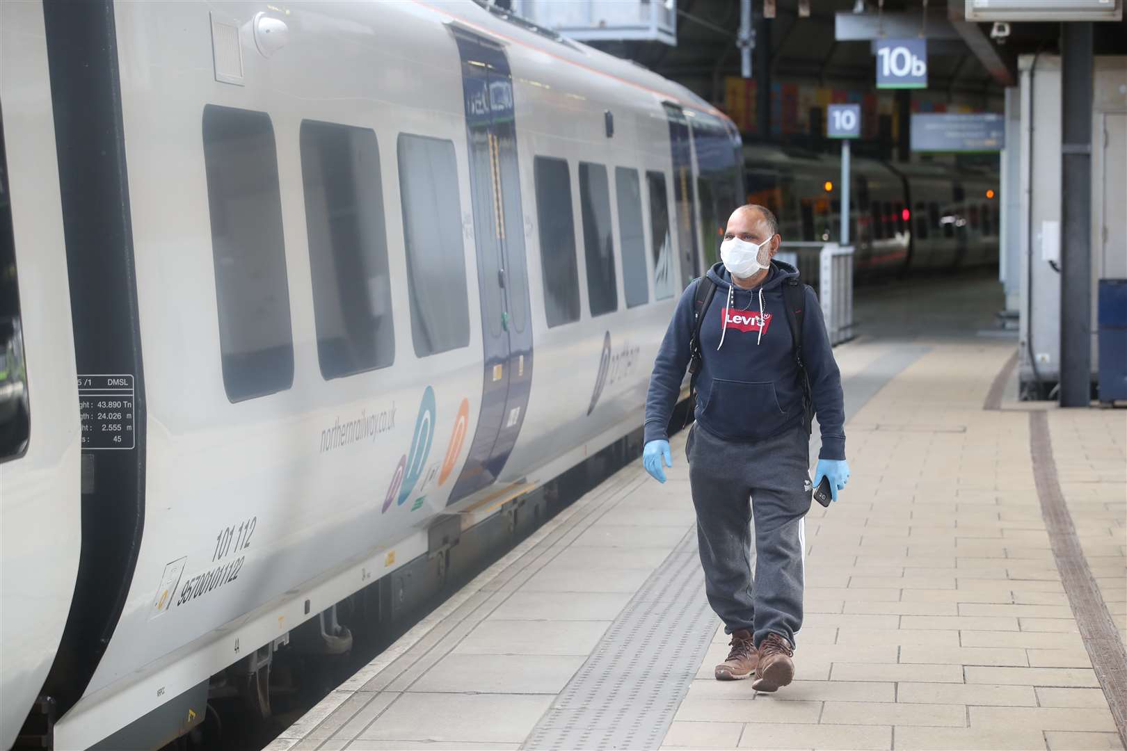 A commuter at Leeds station (Danny Lawson/PA)