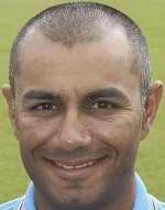 MIN PATEL: The off-spinner got rid of Middlesex skipper Ben Hutton for 107