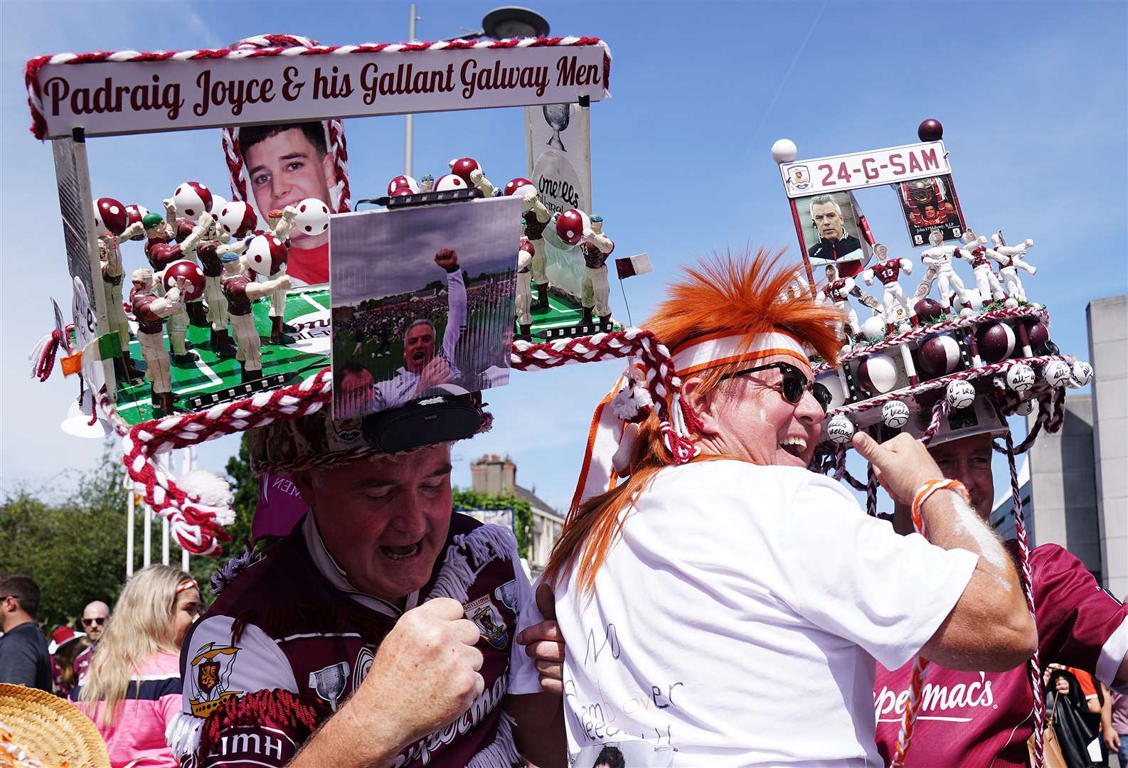 Football fans gathered outside Croke Park in July before the All-Ireland Football final between Armagh and Galway (Brian Lawless/PA)