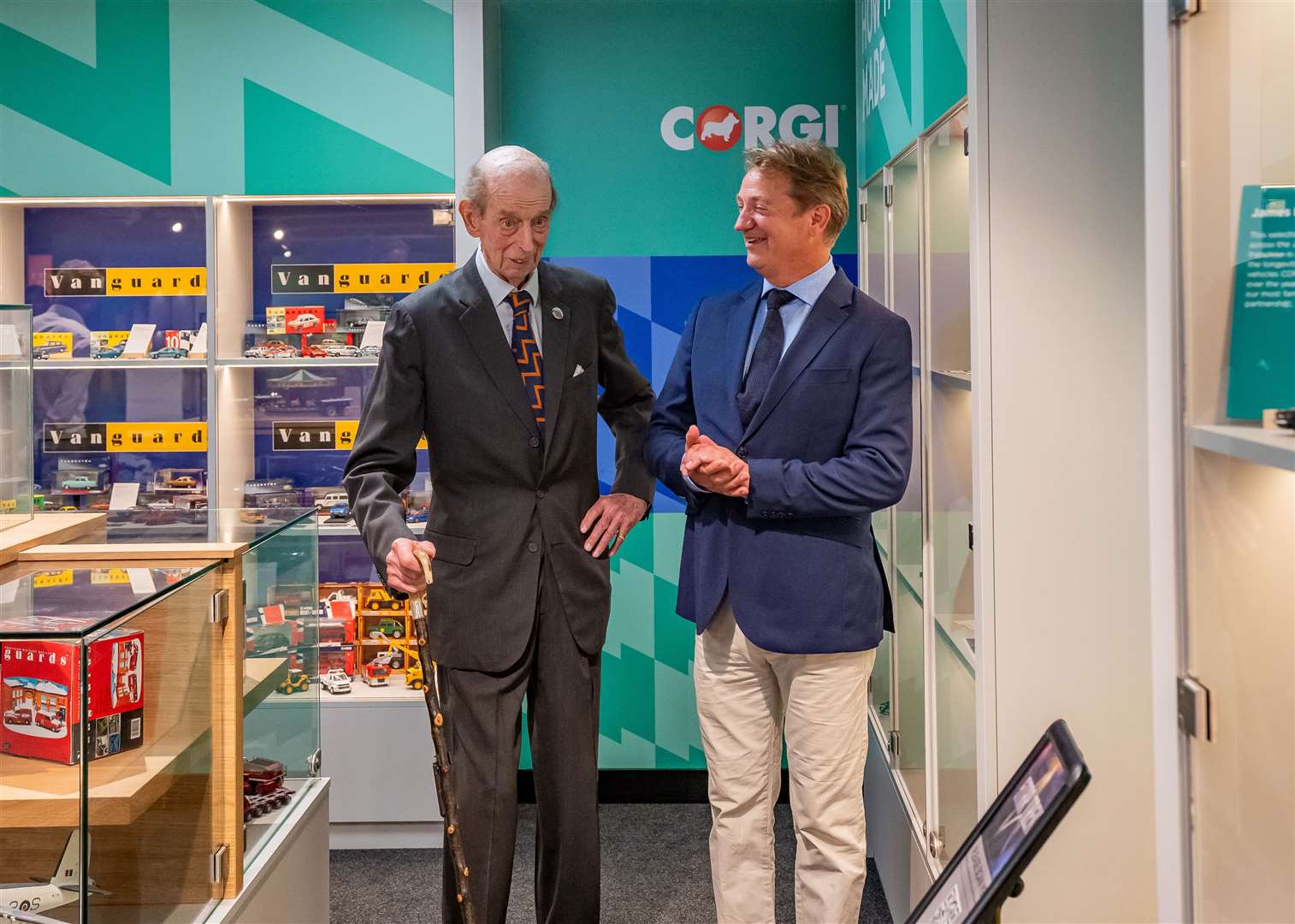 The Duke of Kent with Guy Stainthorpe, Corgi Brand MD. Picture: Hornby