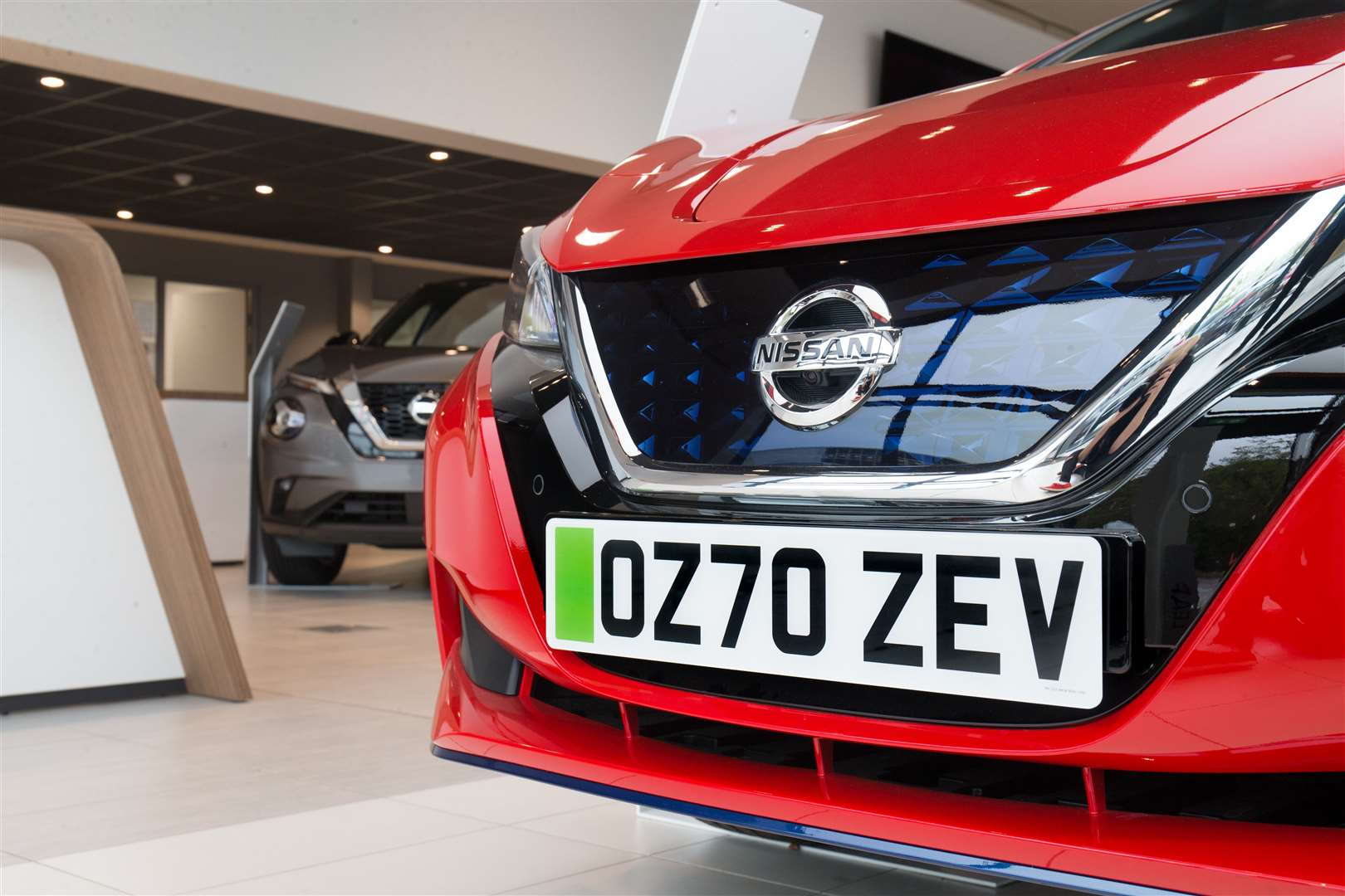 Green number plates making it easier to identify electric cars launched last month (Nissan/PA)