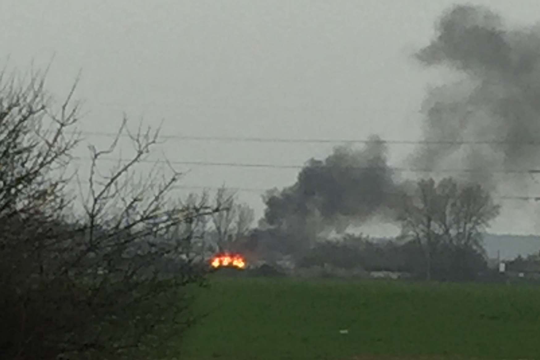 The fire at Prospect Farm in Herne Bay.