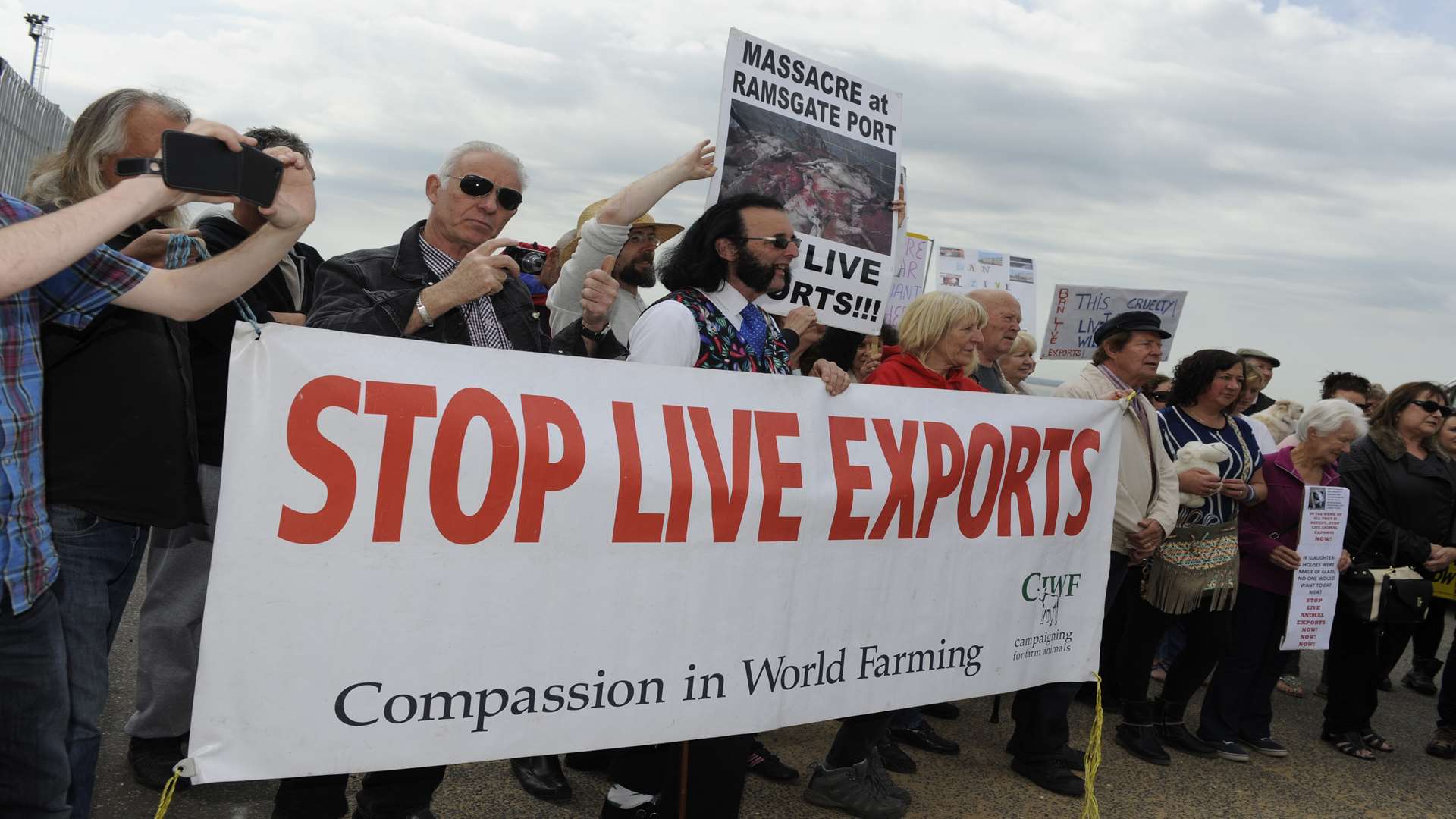 The MP's also spoke to protestors at the Port of Ramsgate