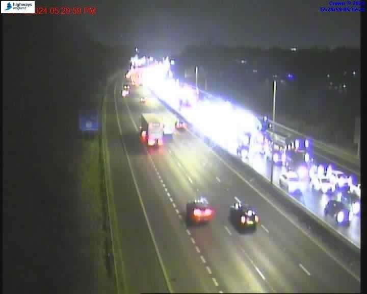 The congestion on the A2 at Bean. Pic: National Highways