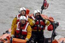 Whitstable lifeboat crews during their exercise