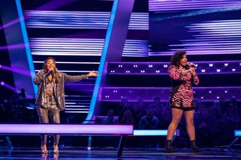 Blaize performing with Claudillea on The Voice UK. Picture: ITV
