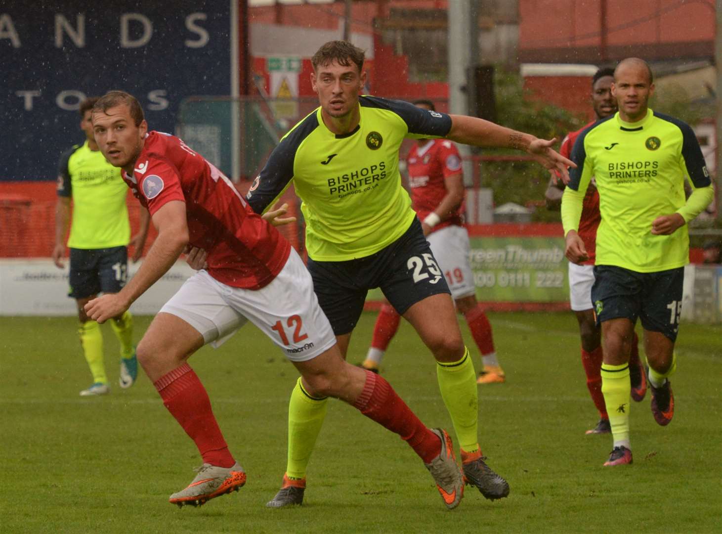 Tyler Cordner (25) playing against Ebbsfleet for Havant last season Picture: Chris Davey