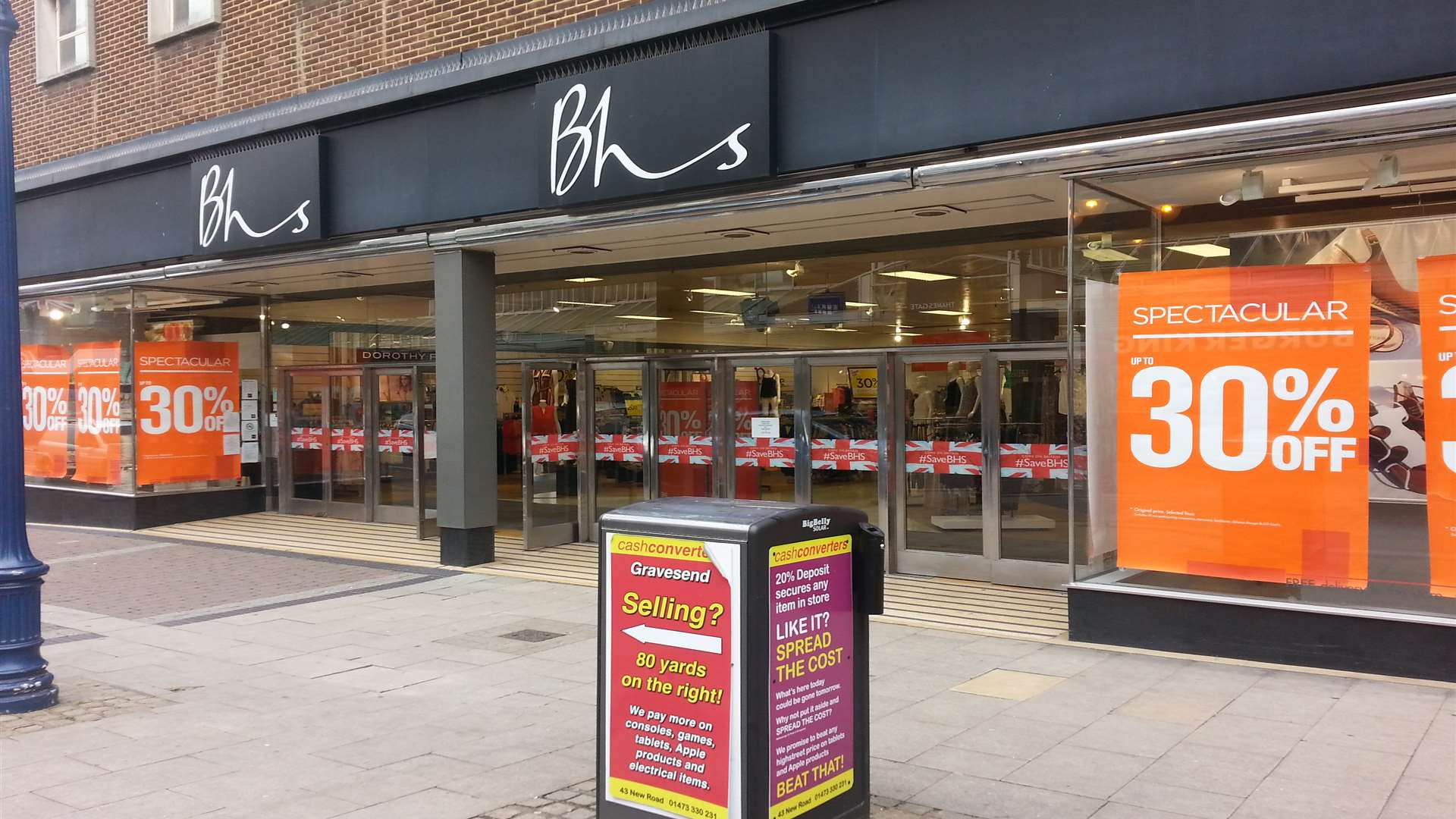 BHS to close winding down stores in Ashford Gravesend Hempstead