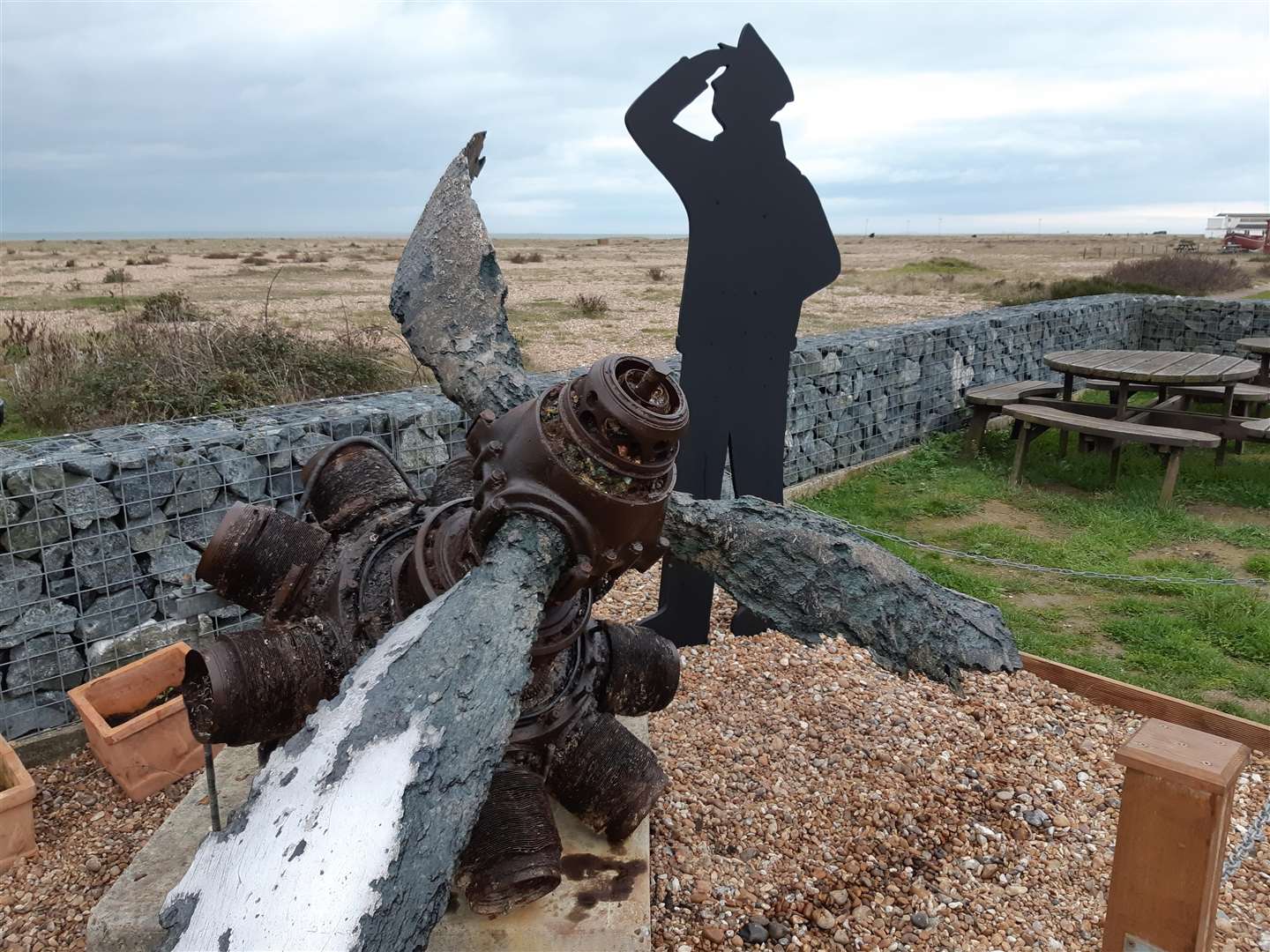 The B17 memorial at The Pilot Inn, Dungeness (6775309)