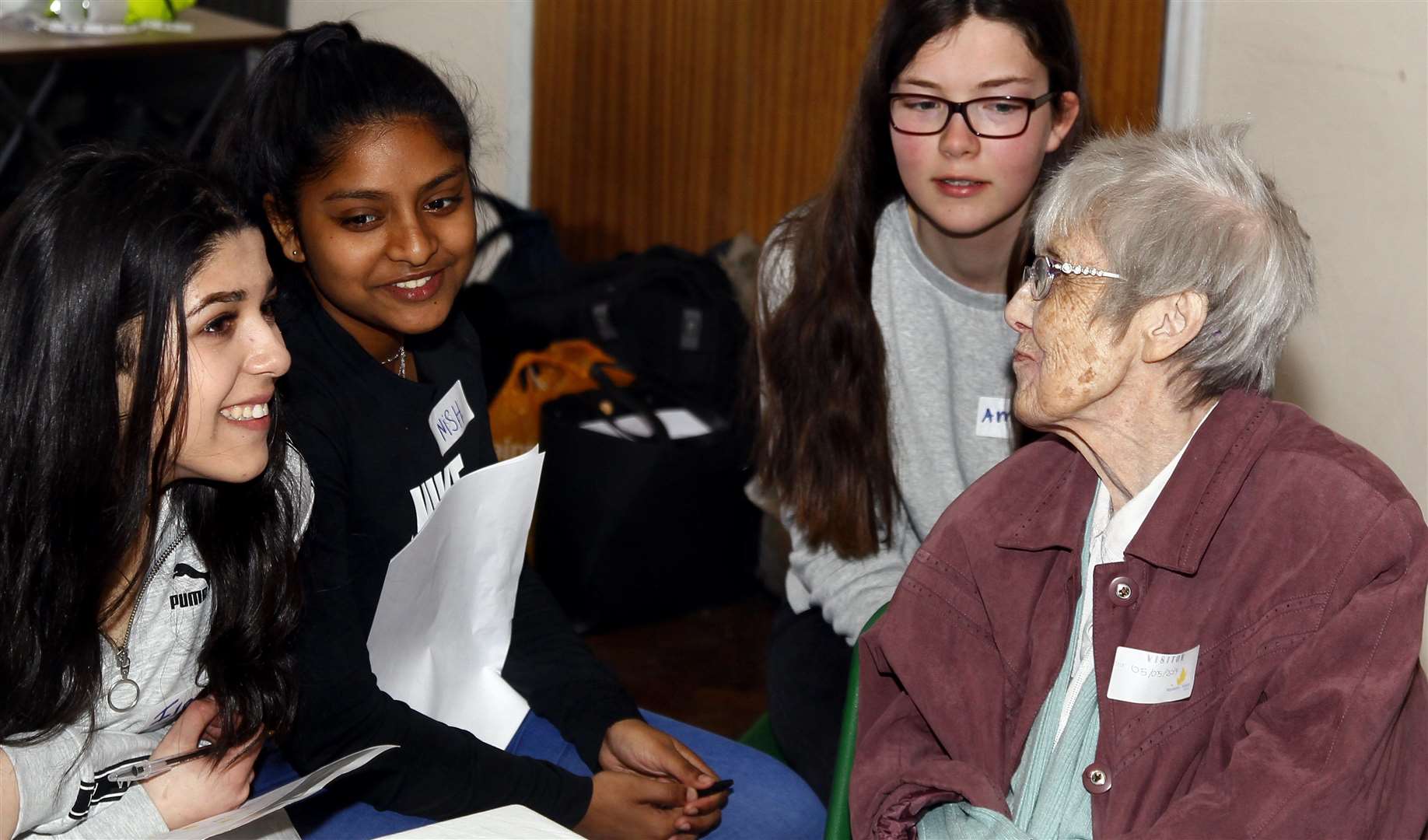 Year 10 pupils serving tea and cake to visitors. Picture: Sean Aidan (8312486)