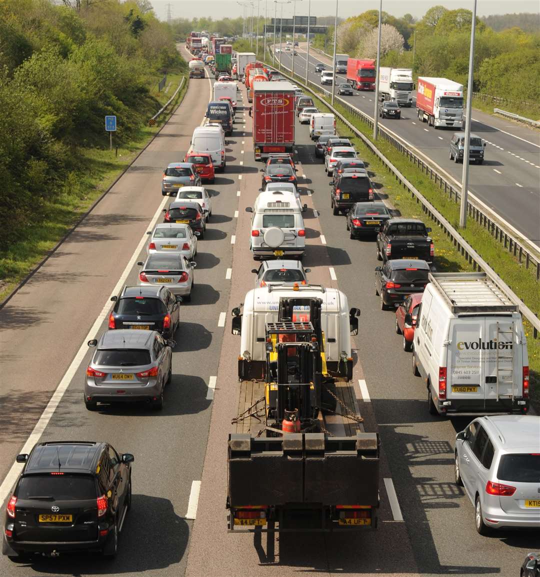 Some people were stuck for more than two hours in the traffic