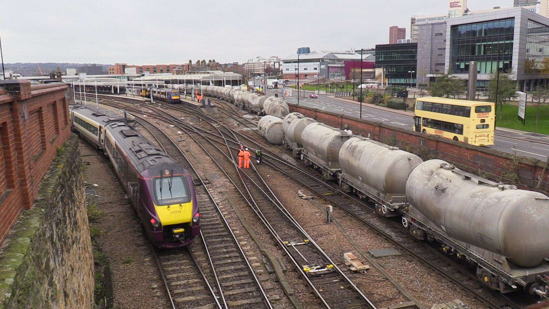 The derailment is causing major disruption to passenger services (Dave Higgens/PA)