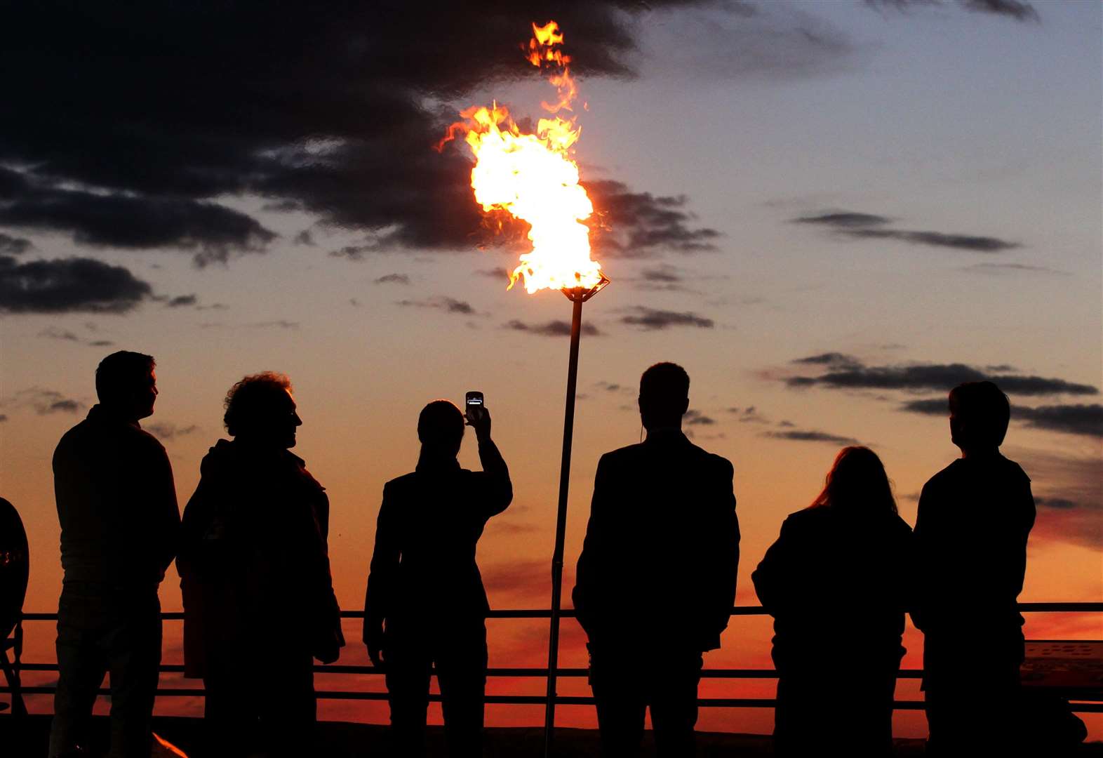 A Diamond Jubilee beacon at Edinburgh Castle during celebrations in 2012 (Andrew Milligan/PA)