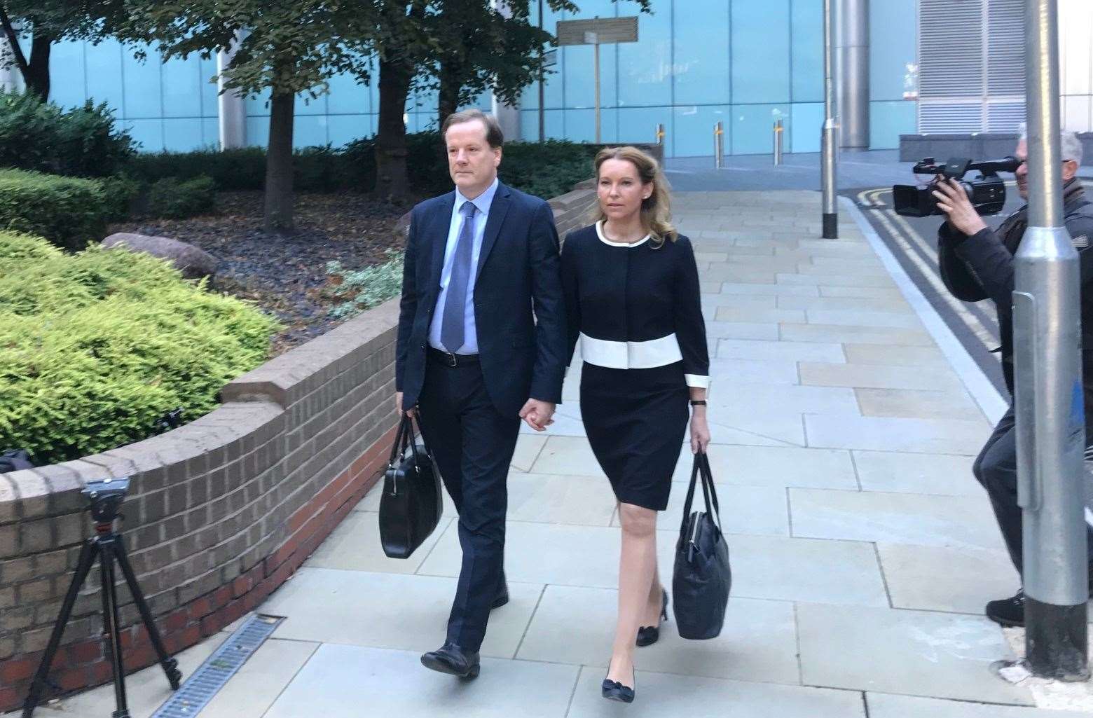 Charlie Elphicke and wife Natalie arrive at Southwark Crown Court