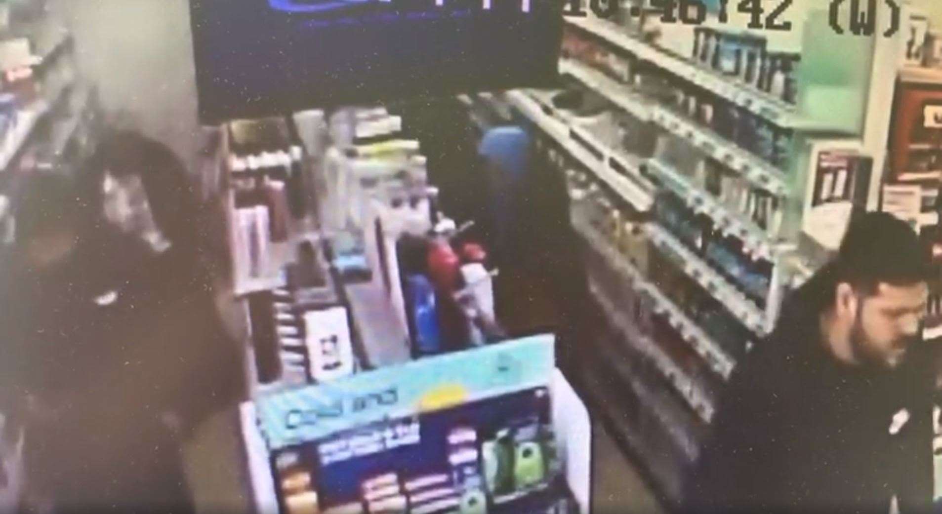 The three women and two men were caught on CCTV stealing nicotine replacement products from Well Lydd Pharmacy