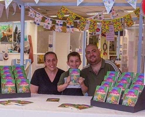 Conor Bentley-Moore with his mum Yvette, and dad Lee. Picture: Lee Bentley