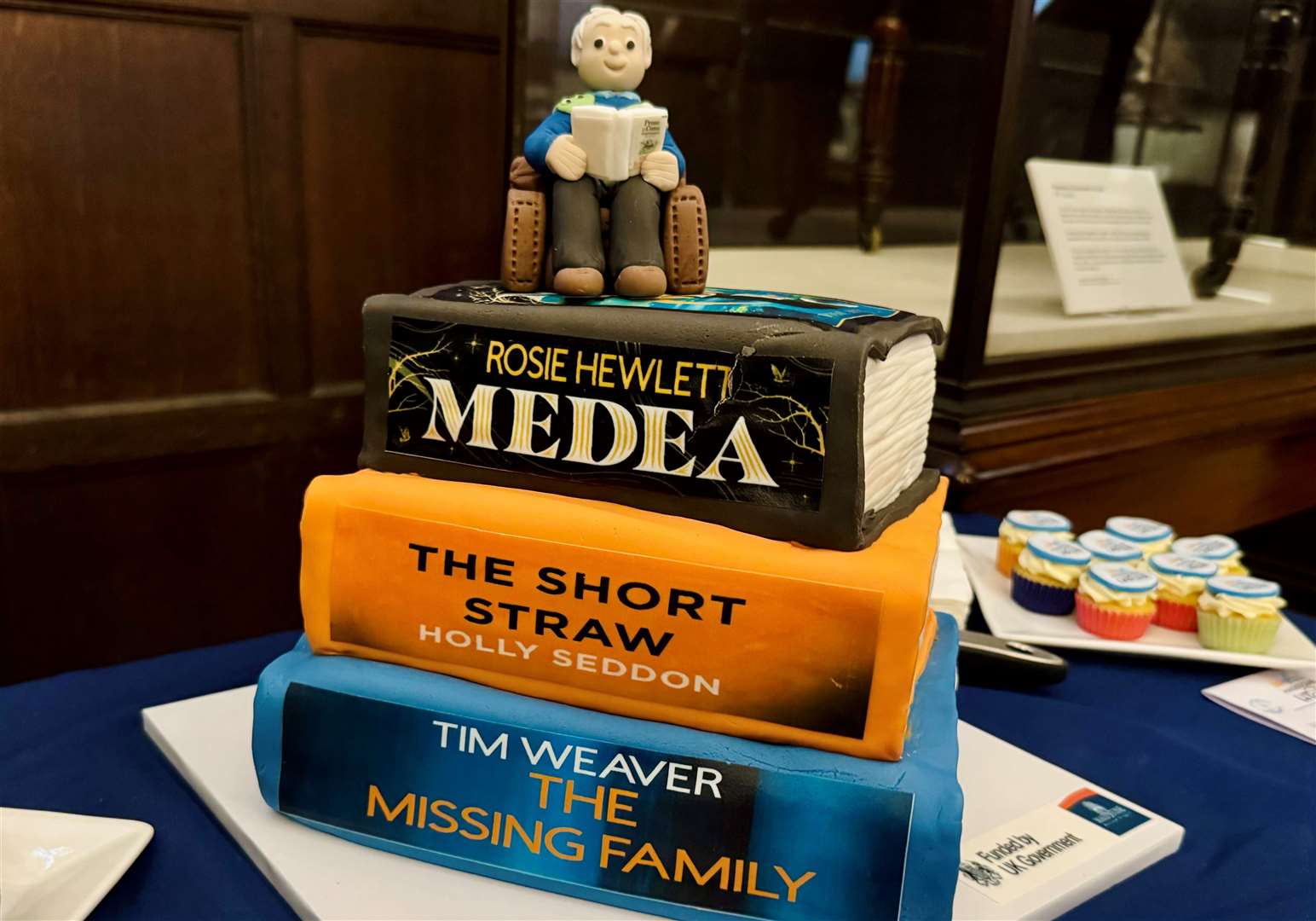 The launch event, held at Maidstone Museum earlier this week, included a cake with books by some of the authors appearing at the festival. Picture: Supplied by Maidstone Borough Council