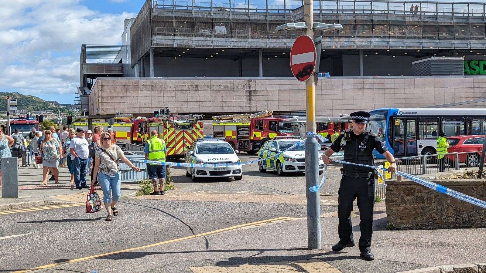 Police sealed off the area. Picture: Rhys Griffiths