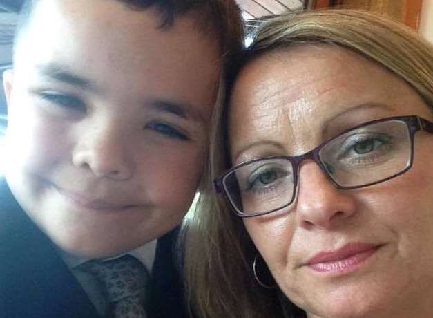 Cheryl Fenton with son Dylan, 11