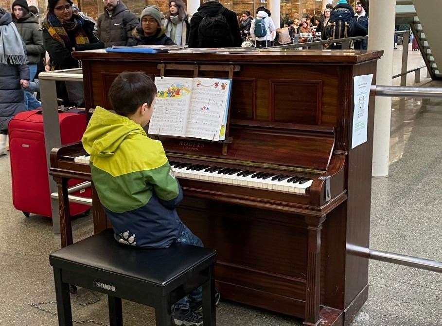 Jesse's younger brother Wilfred also played to hundreds of people. Photo: Kathleen Bradley