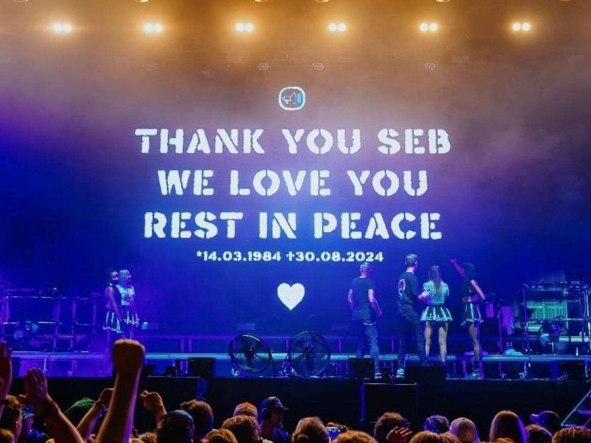 German band Scooter shared a tribute to crew member Seb ahead of its Dreamland gig on Friday, which has been cancelled. Picture: Scooter / Facebook