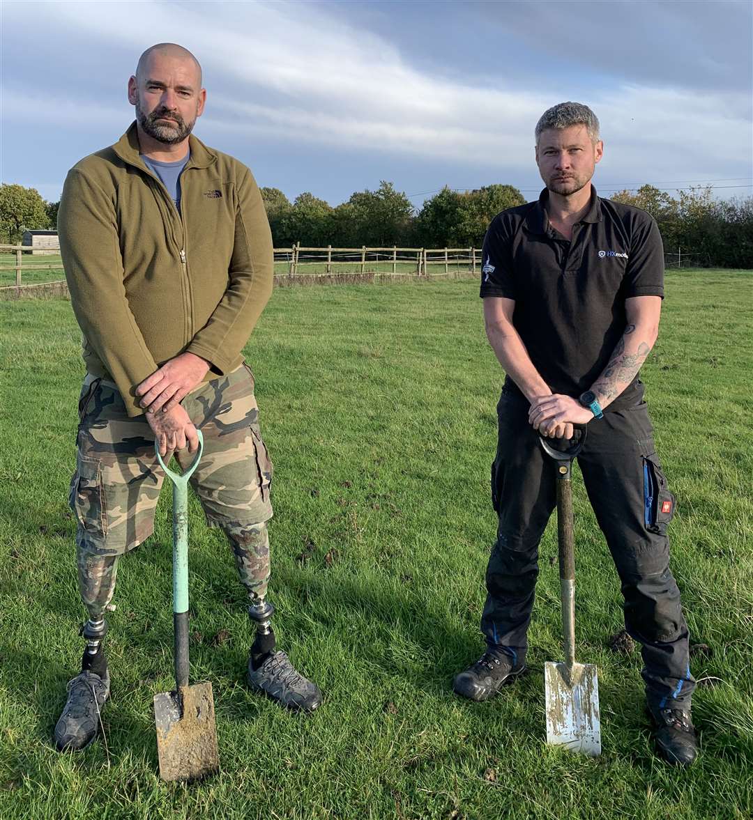 Adam “Legless” Francis and Stewart “Twiggy” Roberts can't wait to break ground on their new venture in Headcorn