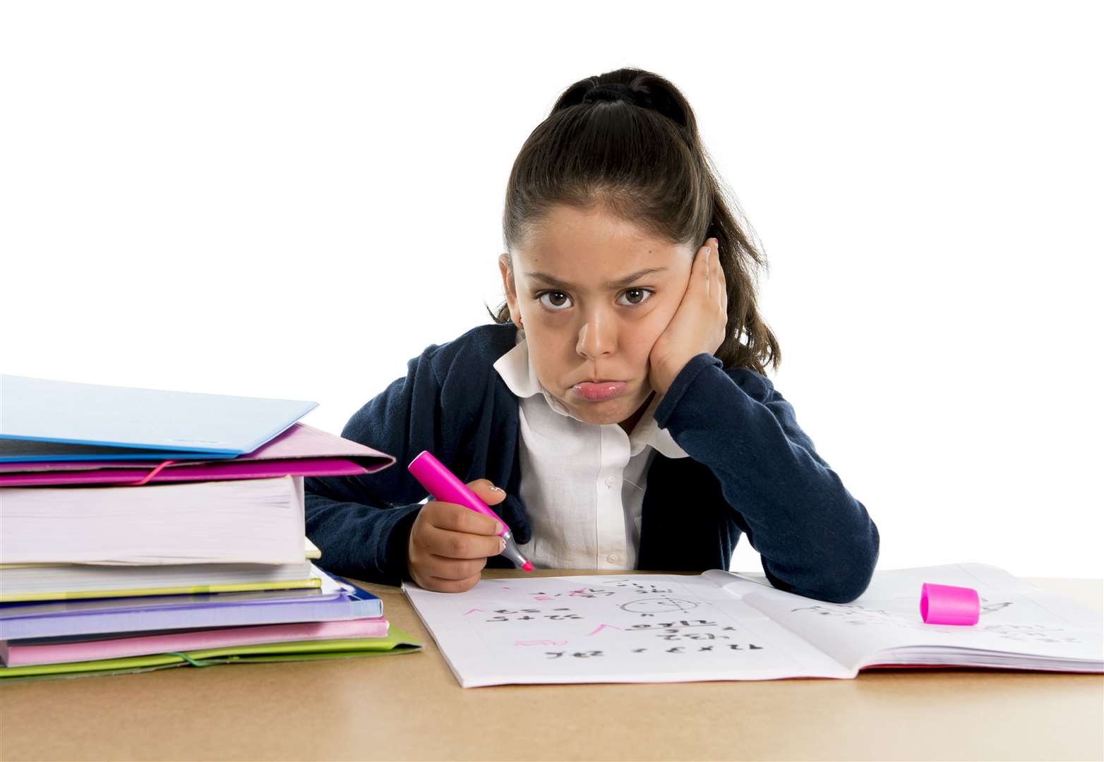 Some children have struggled with home schooling. Stock photo