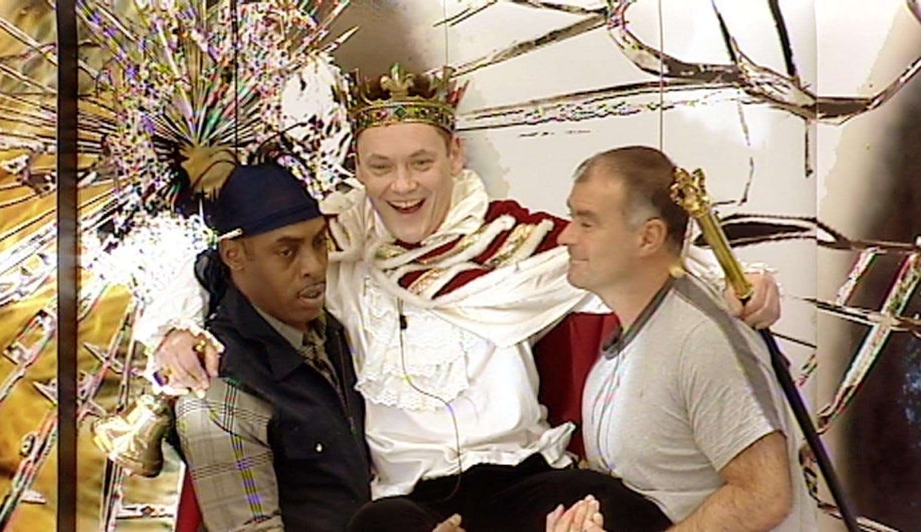 Celebrity Big Brother housemates (from left to right) Coolio, Terry Christian and Tommy Sheridan during the King for a day task (Channel 4/PA)