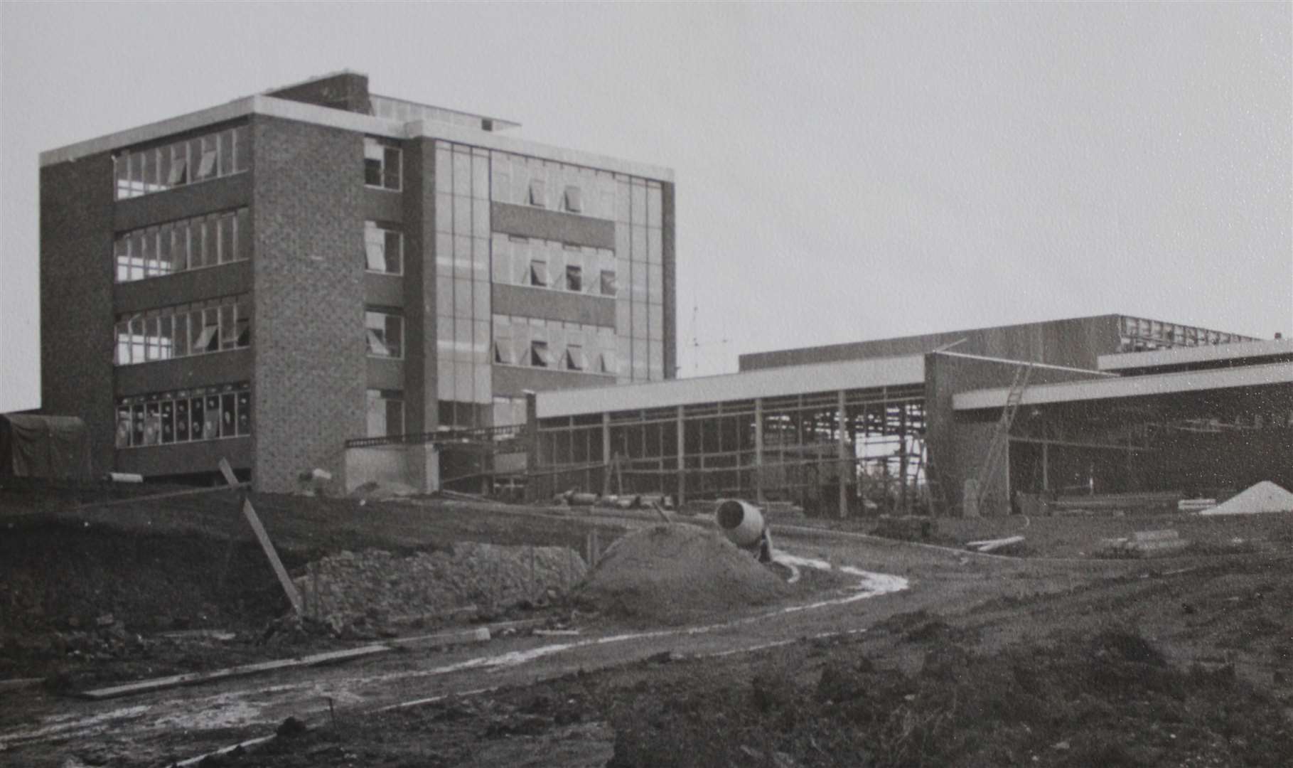 St Anselm's School in Canterbury under construction in 1964 by Goodsell and Son