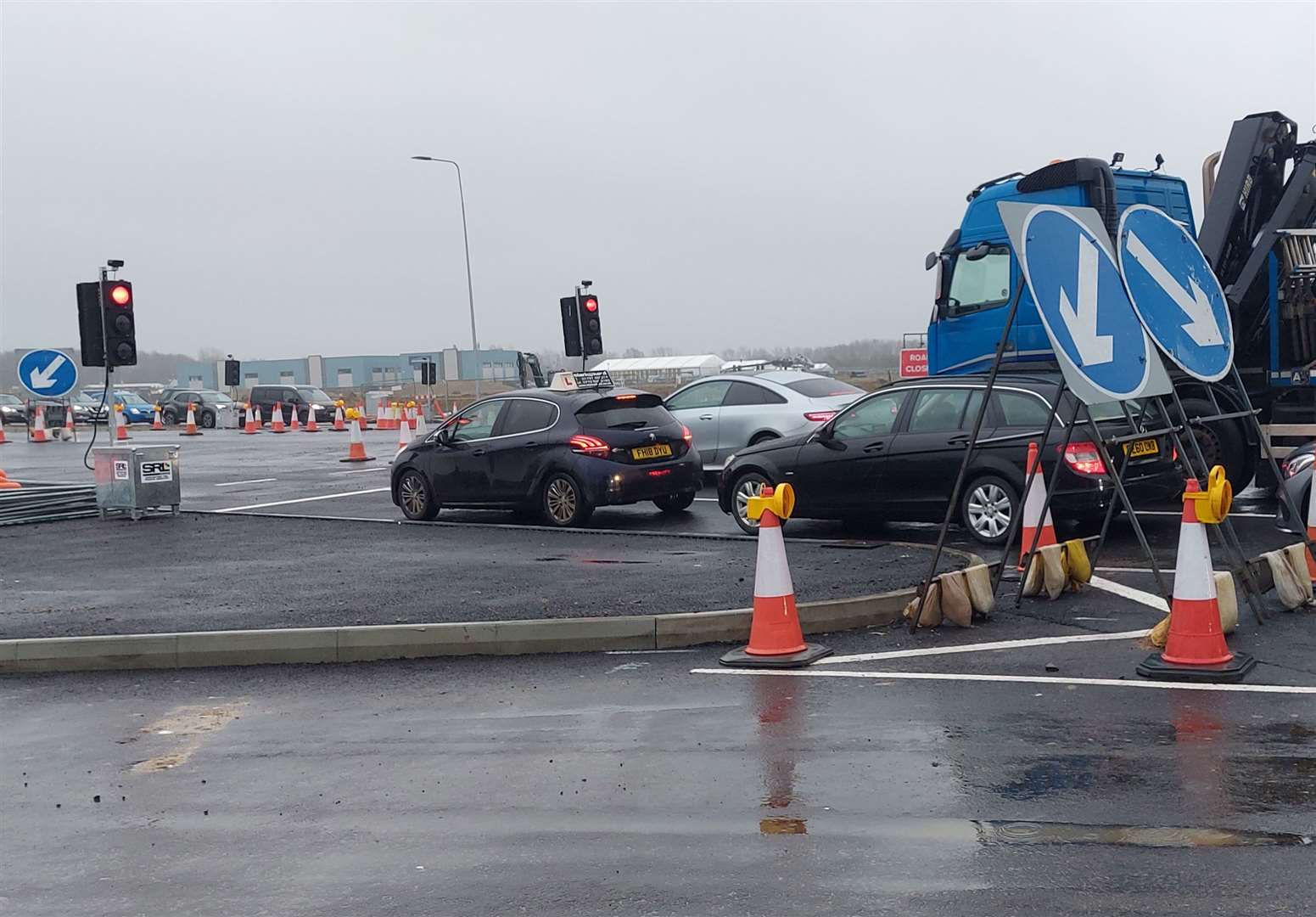 The four-way lights have replaced the Orbital Park roundabout