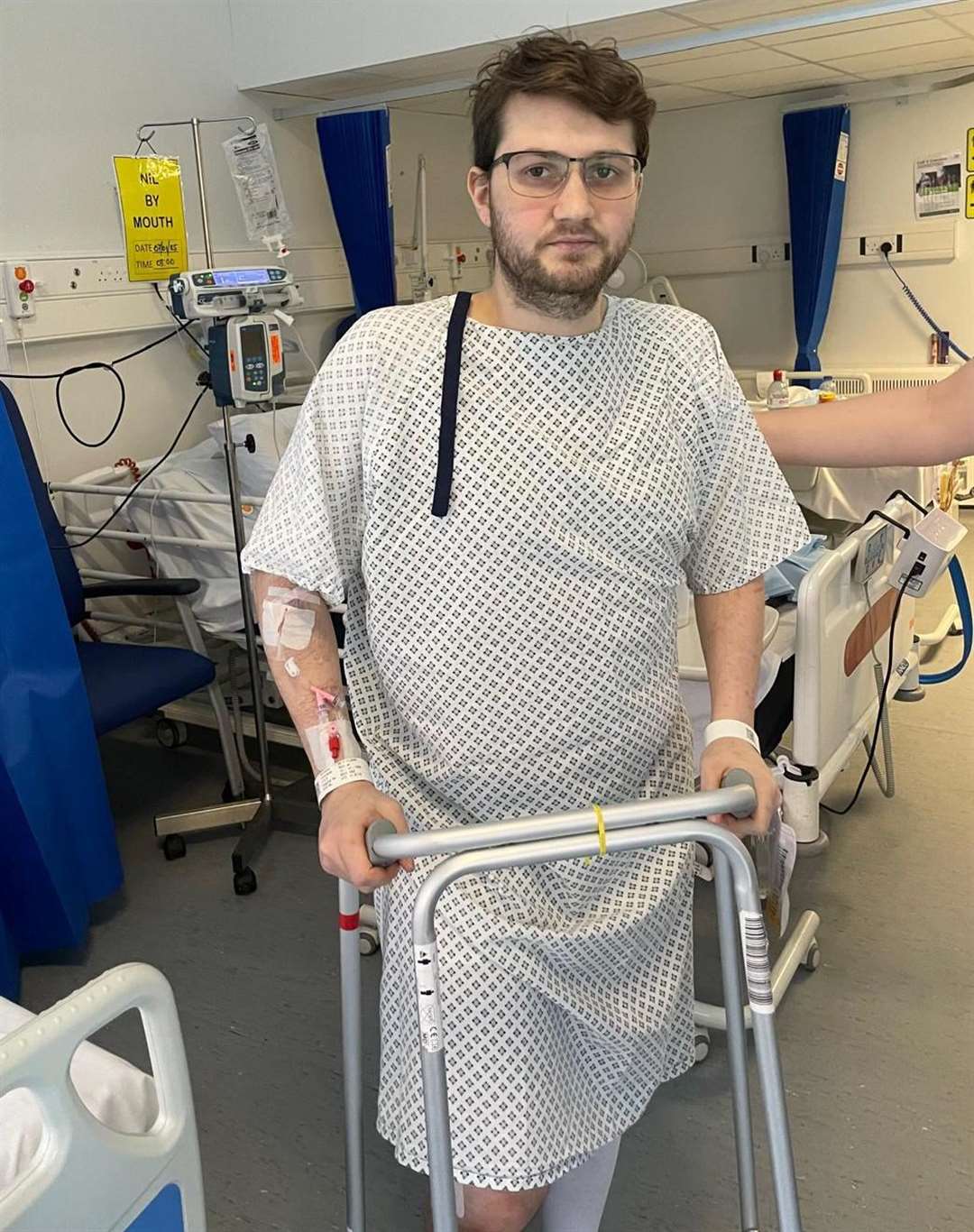 Morgan De-Holland's motorbike was stolen after a crash in Queenborough left him needing surgery