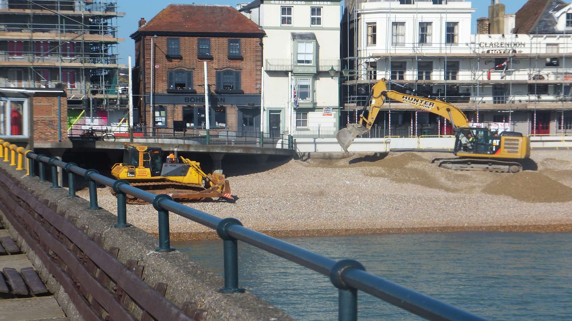 The work on Deal beach Picture: Tony Friend