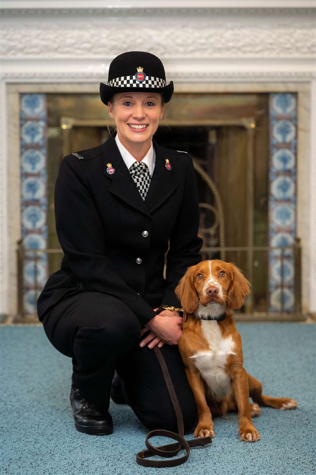 PD Chester has been deployed across Surrey and Sussex to support the police alongside his handler PC Kim Hackett (RSPCA/PA)