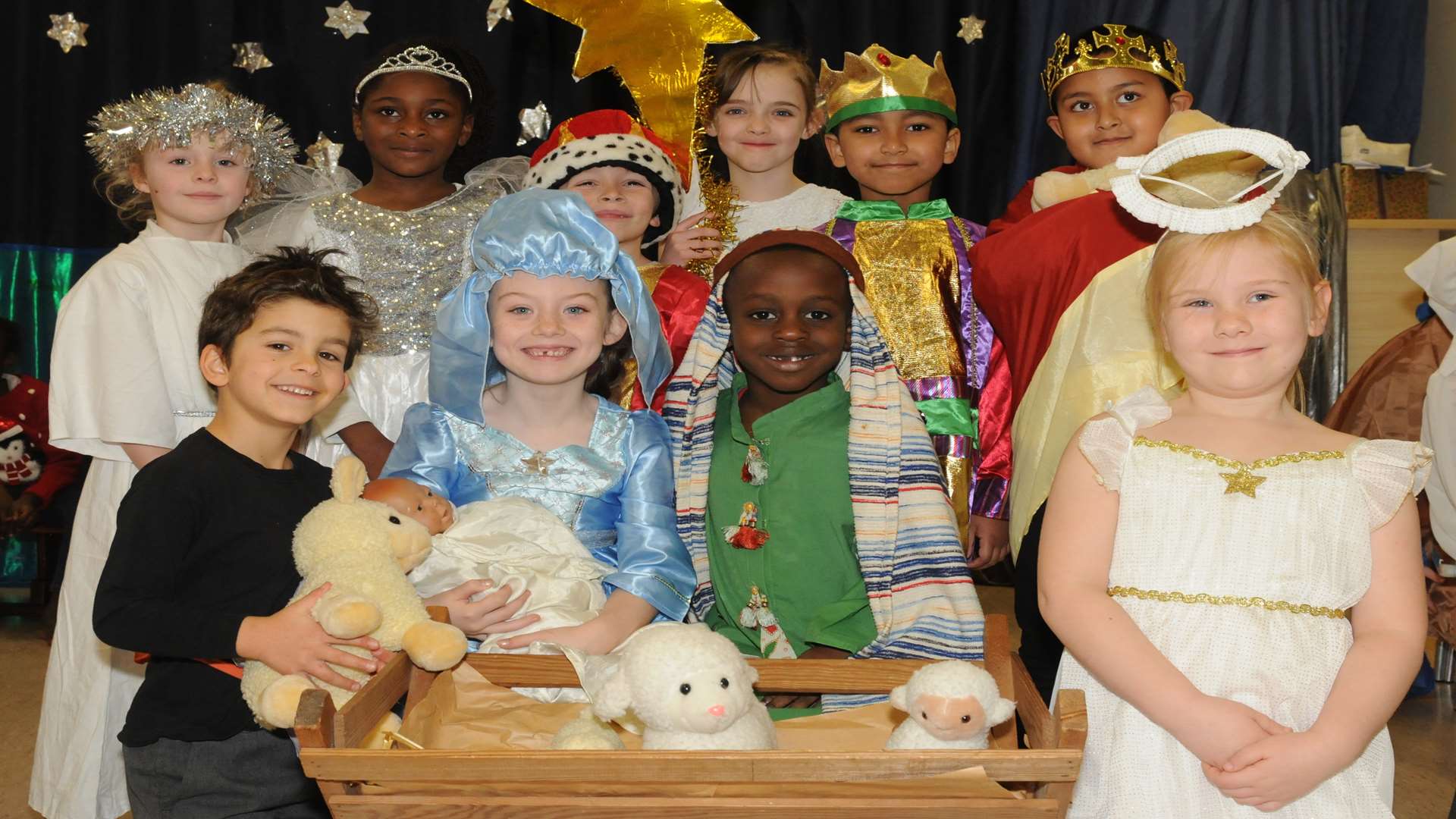 Pupils at St John's CEVC Infant School, New Street, Chatham.