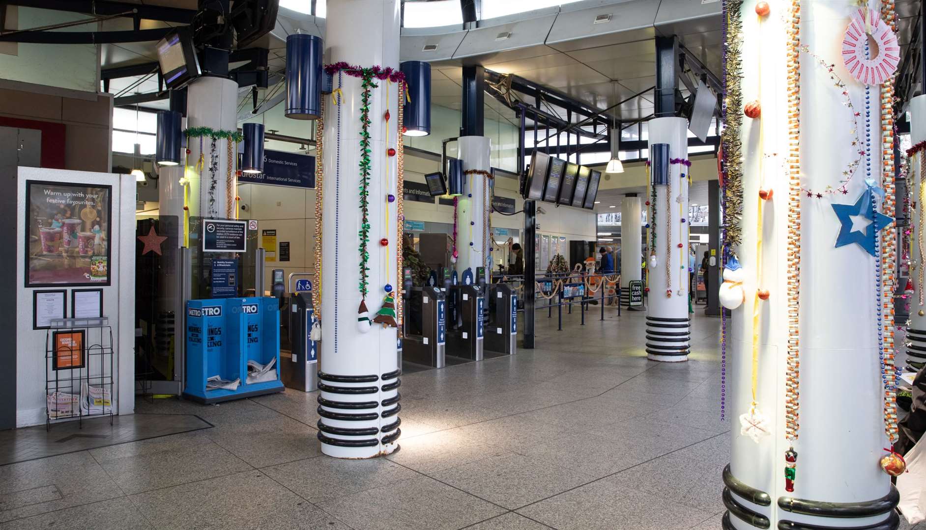 The decorations are now up at Ashford International. Picture: Andy Jones/Southeastern