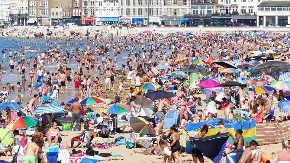 Huge crowds of people on Margate Main Sands have sparked fears of a second wave. Picture: Frank Leppard Photography