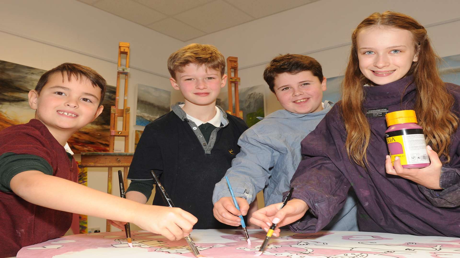 L-R: Charlie, Max, Finlay and Beau from Joydens Wood.