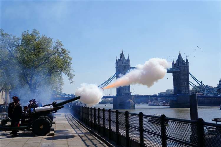 Royal Salutes will be fired in London this afternoon. Picture: Victoria Jones/PA.