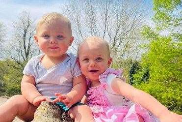 Alec Ludlow with his sister Frances. Picture: Jenny Milne