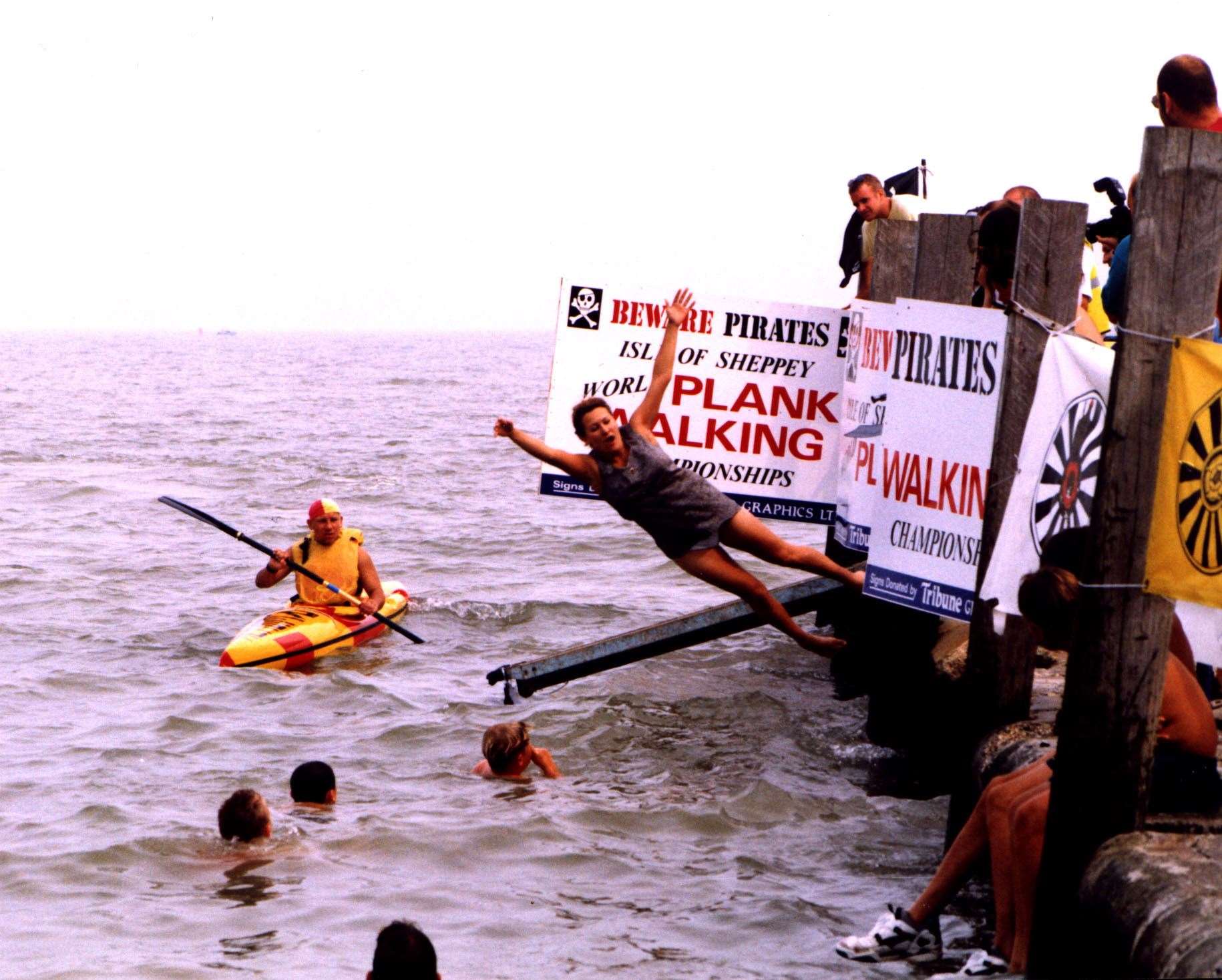 Miss Sheppey was one of the contestants in the first World Walking The Plank Championships at Sheerness in 1997 (11304485)