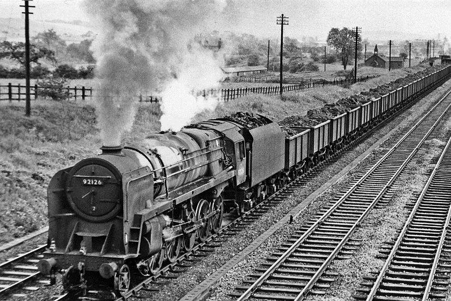 A steam train similar to the one used at Ryarsh for transporting material from the sand caves